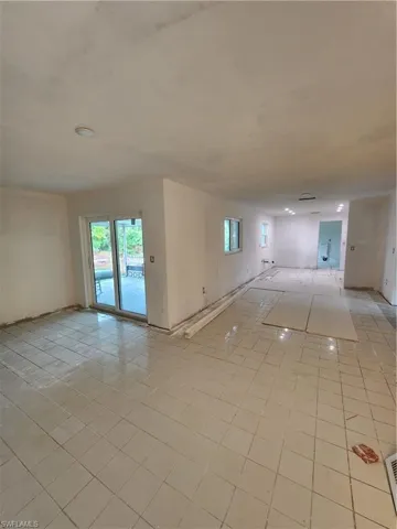 Great room, to dining to kitchen in the back.