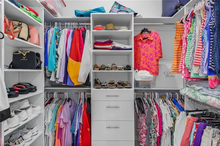 View of walk in closet