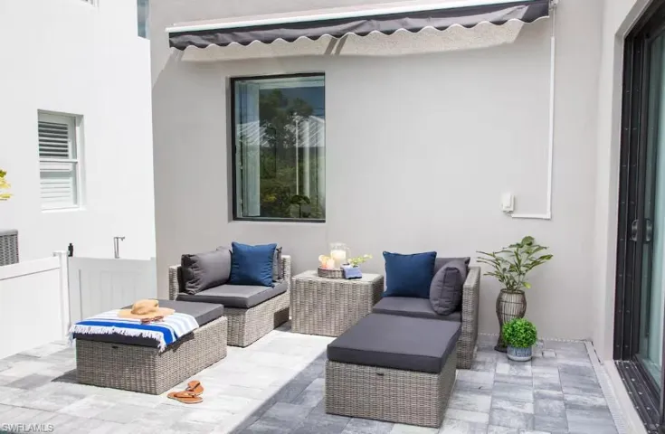 Paved patio area