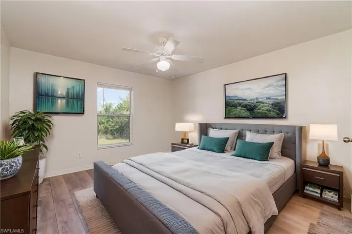 Primary bedroom - virtually staged for decorating ideas