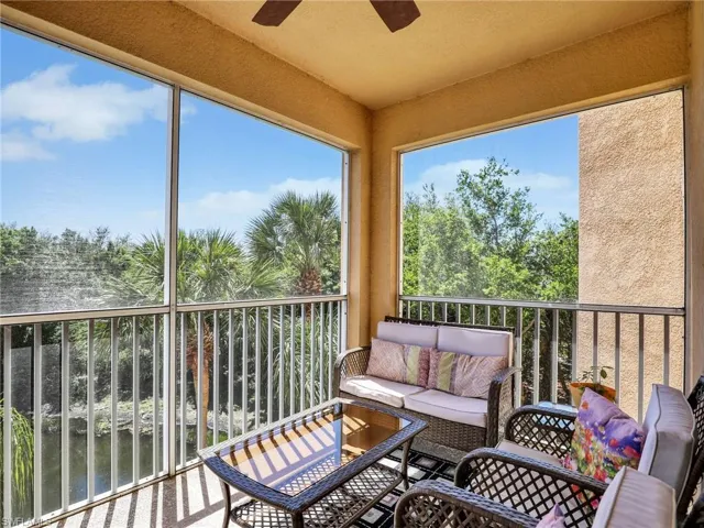 Screened Lanai with Lake and Preserve Views