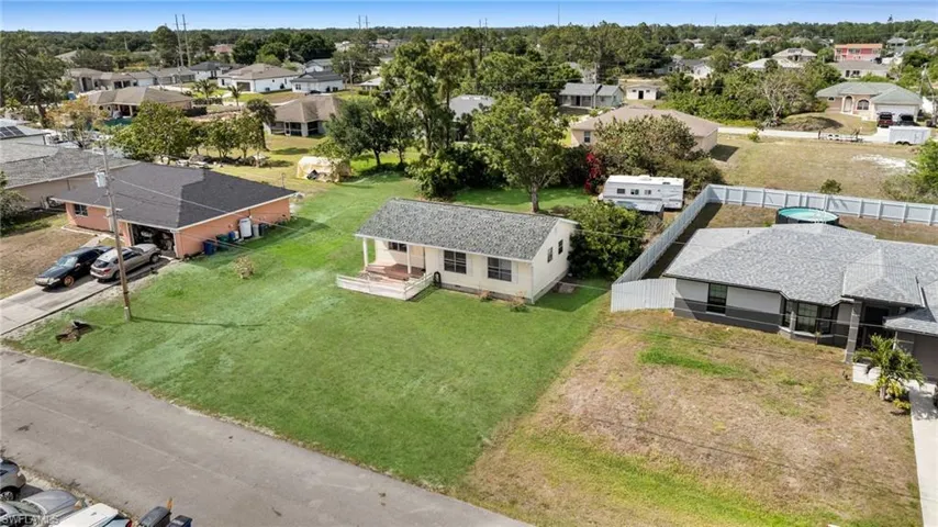Drone / aerial view with a residential view