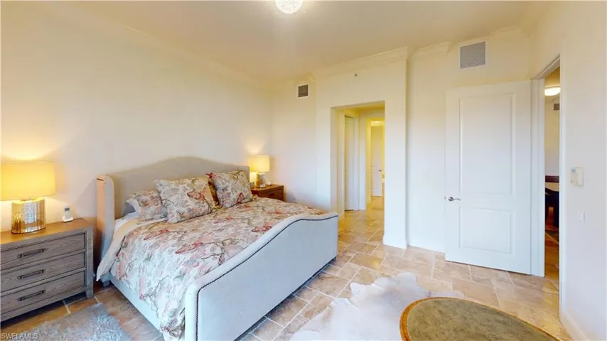 Bedroom with crown molding