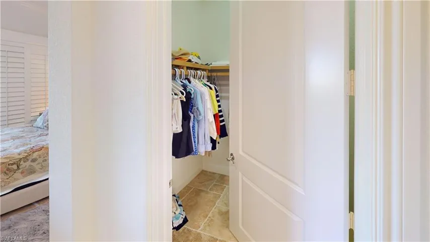 Closet with baseboard heating