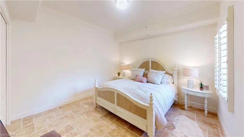 Bedroom with crown molding