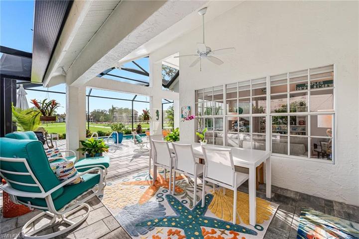 Outdoor dining area