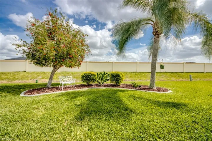 LARGE + LOVELY BACK YARD.