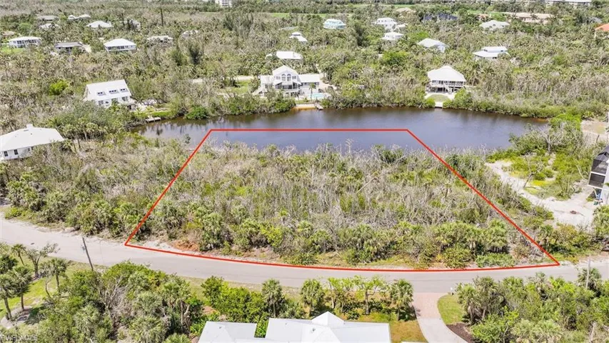 Drone / aerial view of a nearby body of water