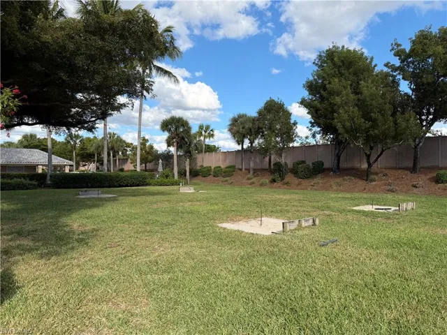 View of horseshoe pits.