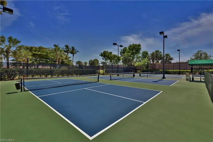 View of tennis court facilities