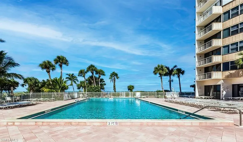 Heated pool by beach