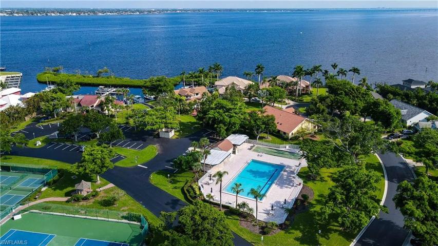 aerial of community pool