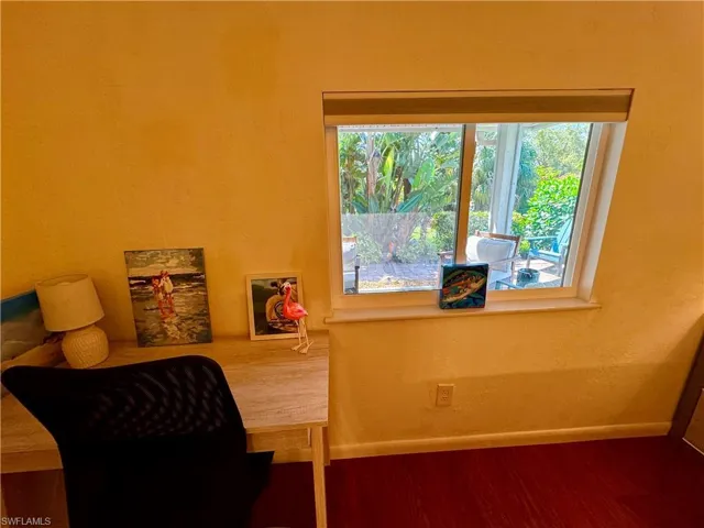 Living area with baseboards