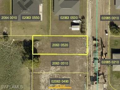 Aerial map of property and surrounding area