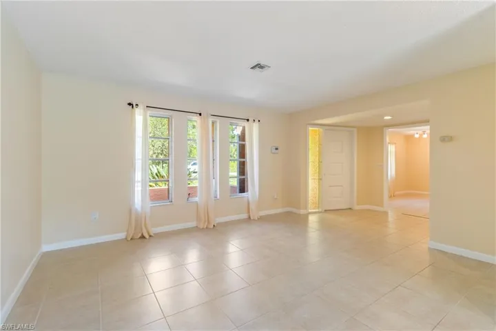 View of tiled spare room