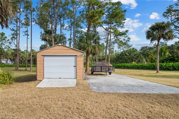 Shed w/ parking pad