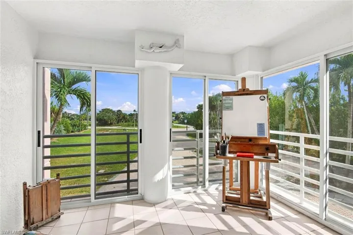 Delightful patio off den