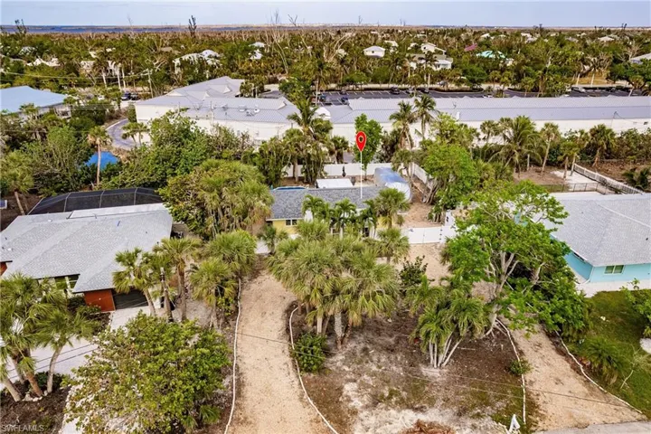 Aerial view of residential area