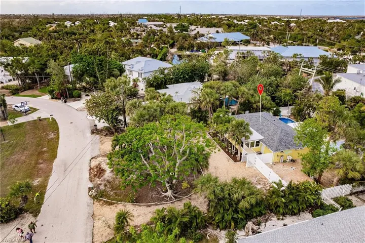 Aerial perspective of suburban area