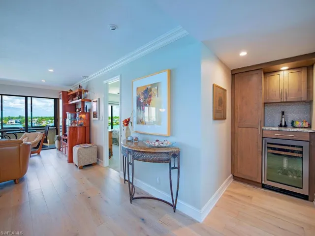 Bar with wine cooler