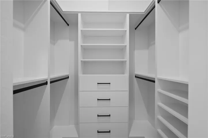 View of walk in closet