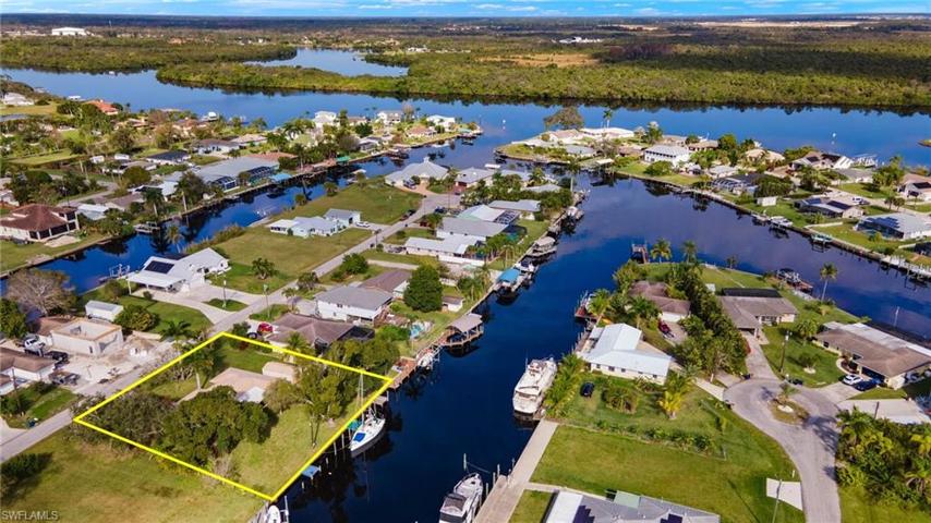 This home offers 120' of water frontage on a deep and wide canal.