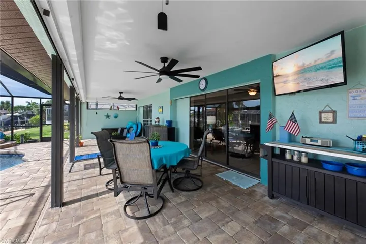 Exquisite pavers surrounding your pool and entertainment area