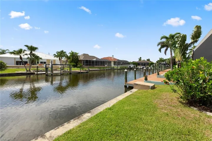 View of water feature featuring a boat dock