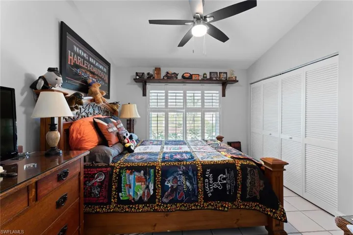 Third bdrm with plantation shutters & dbl closets