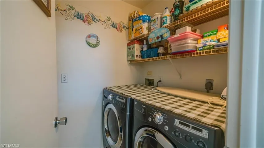 Laundry area with independent washer and dryer