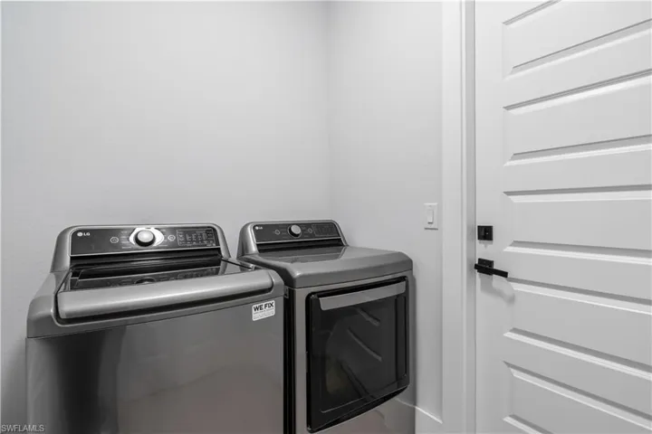 Laundry area with separate washer and dryer