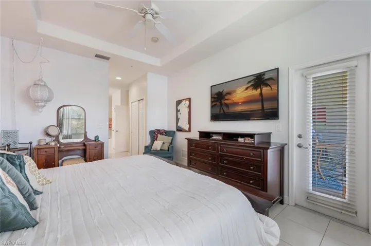 Master bedroom with door to the lanai