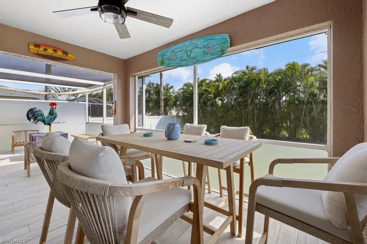 Tiled Lanai with plenty of natural light