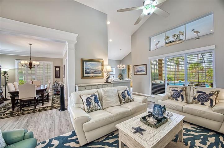 View of Living Room into Dining Room