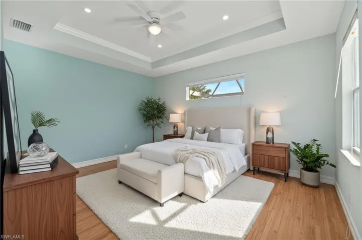Bedroom virtually staged