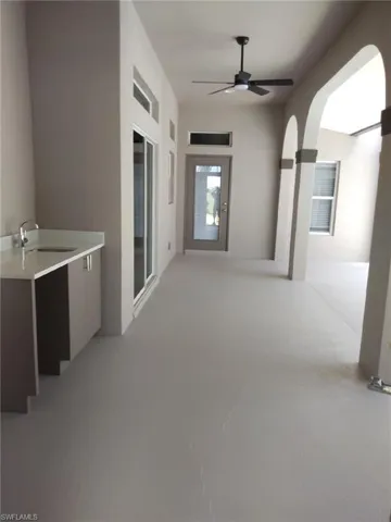 Corridor with sink