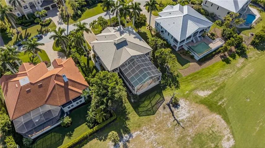 Aerial view of residential area