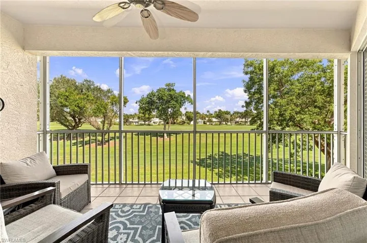 Relax on your lanai and watch golfers drift by down the fifth fairway, coffee at sunrise or cocktails at dusk, there's always a lively energy unfolding across the greens.