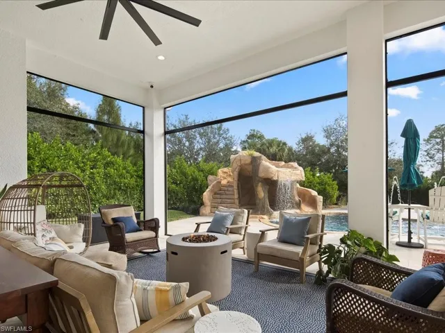 The screens were all recently replaced with picture screens allowing unobstructed views of the backyard activities.