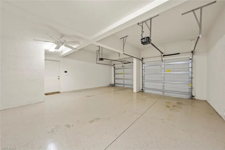 Two car attached garage.