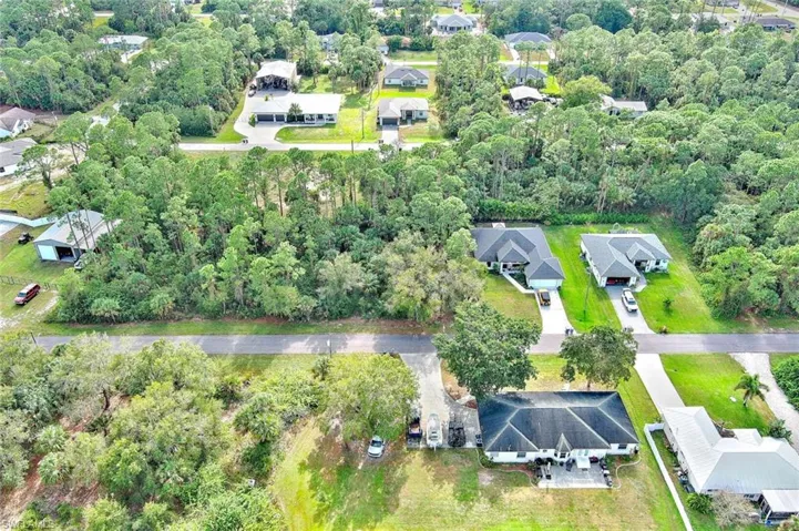 Aerial view of residential area