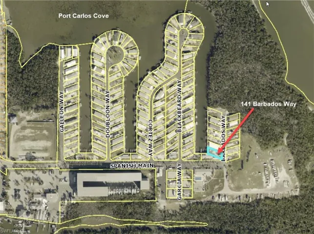 Aerial view of Port Carlos Cove
