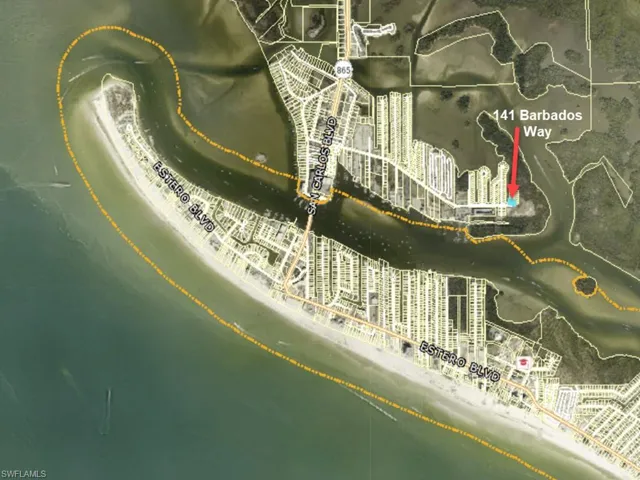 Aerial view of Fort Myers Beach