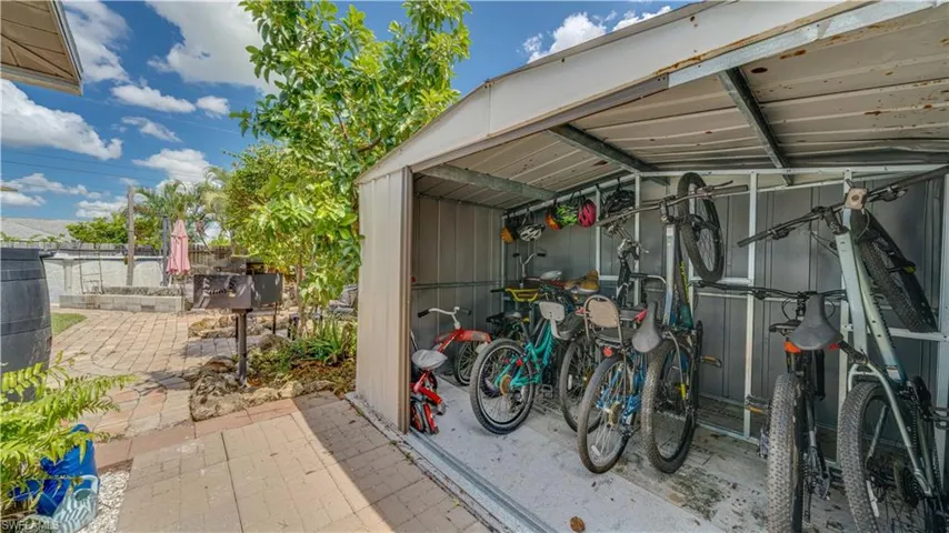 Additional outside storage shed.