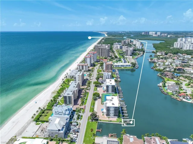 View of urban area featuring a nearby body of water