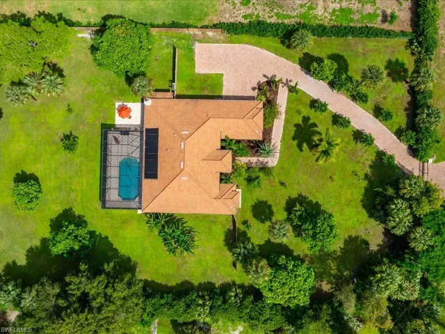 Aerial view of pool home