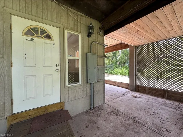 View of exterior entry downstairs