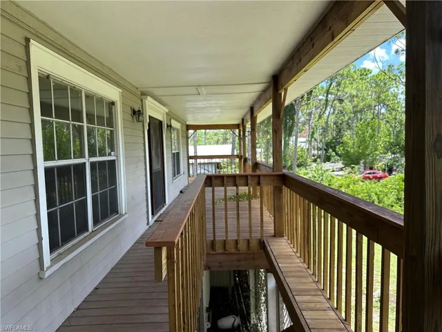 Front View of Wooden Deck