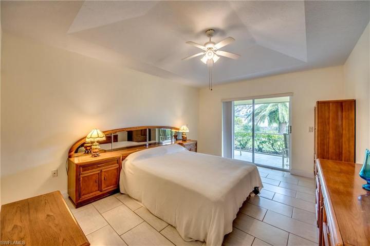 Master bedroom with sliders to the lanai.