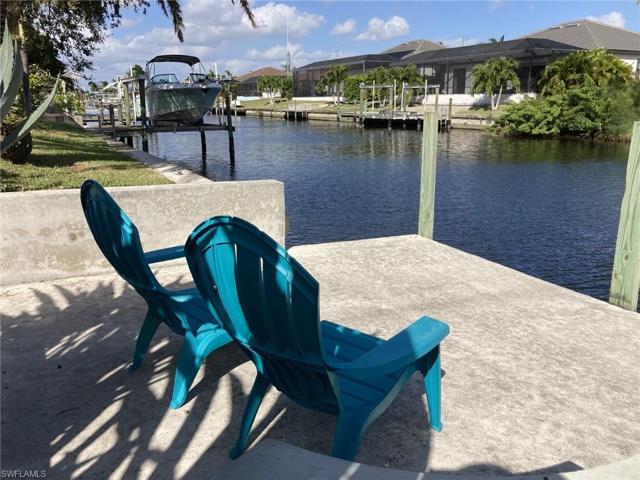 Enjoy your morning cup of coffee by the canal.